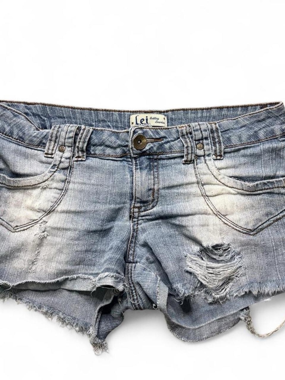 lei Light Blue Distressed Women's Denim Shorts